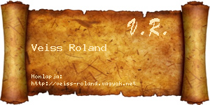 Veiss Roland névjegykártya